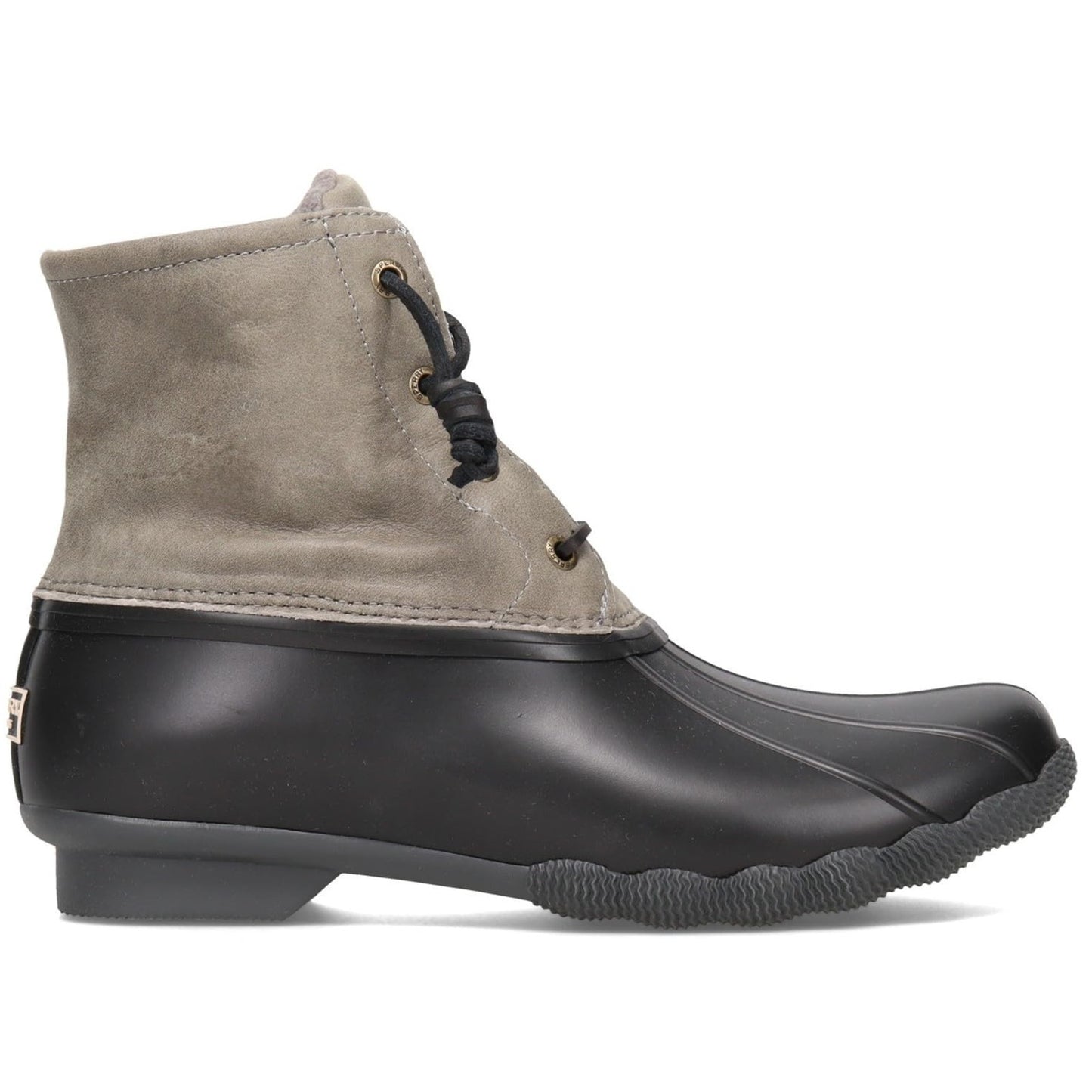 Sperry Womens Saltwater Sts81732 Gray & Black Waterproof Duck Boots Size 9.5