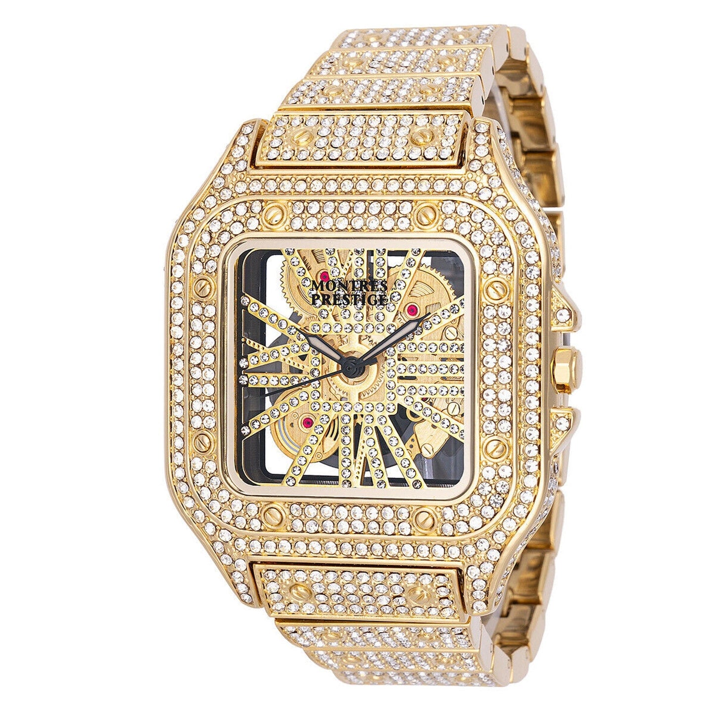 NEW Montres Prestige Lucent X Invicta Men's 42mm Crystal Gold/Silver Tone Watch Invicta