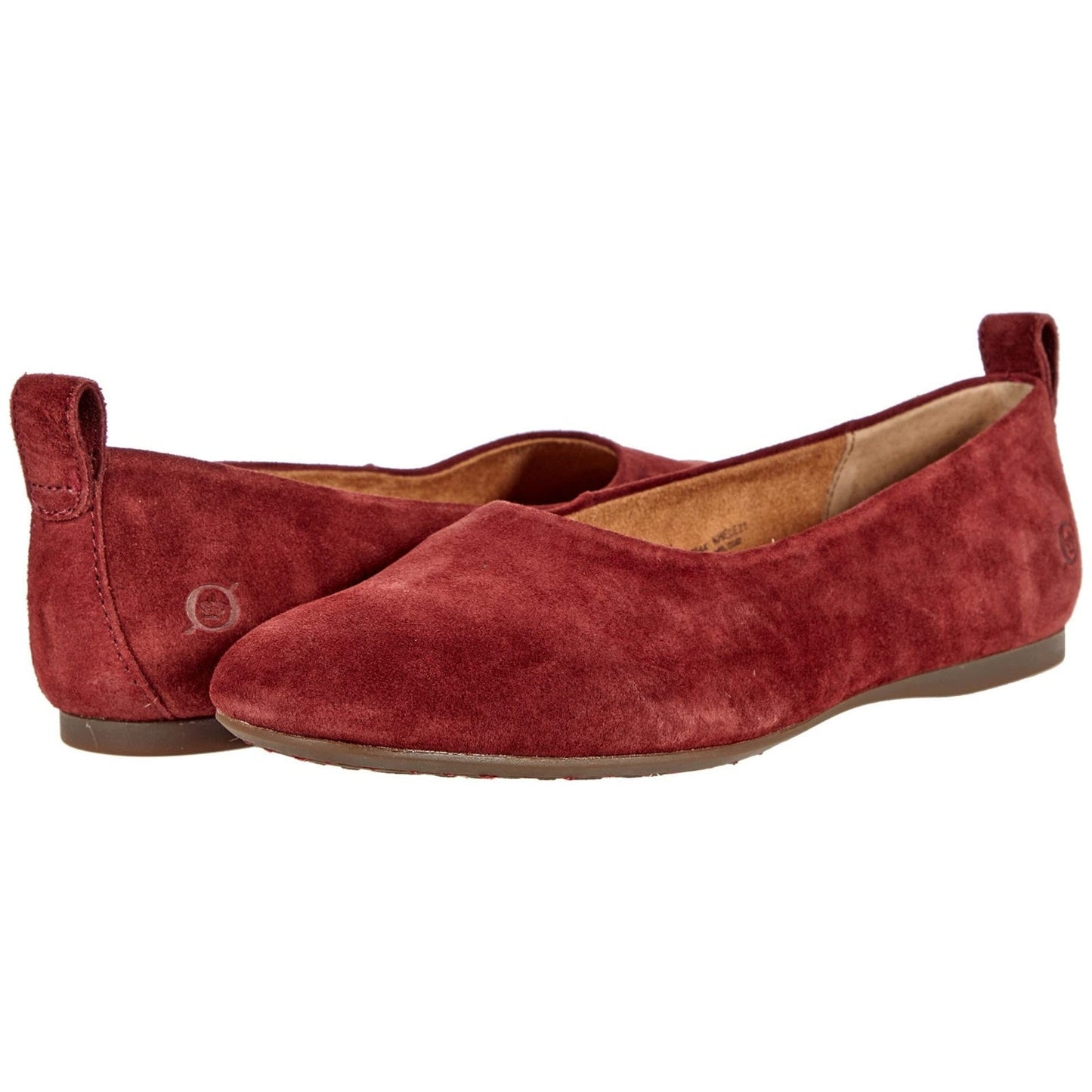 BORN Beca Women's Dark Red Suede Flats Size 9 M