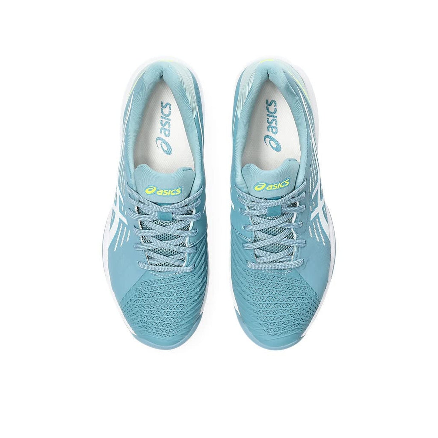 ASICS Women's Solution Swift FlyteFoam Court Tennis Shoes, 9.5, GRIS Blue/White