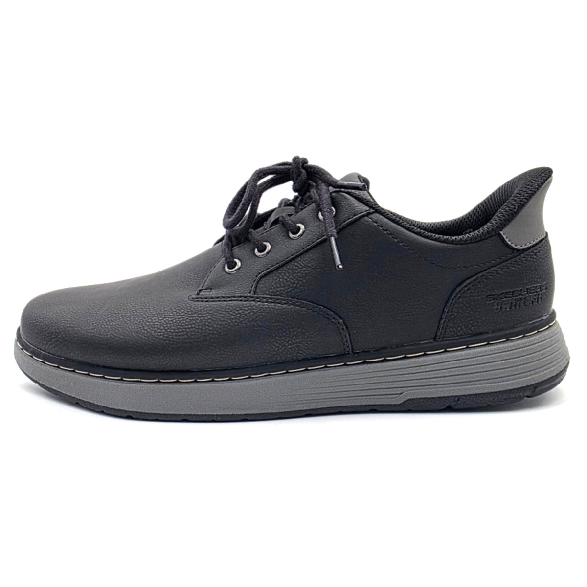 Skechers “Classic Relaxed Swift-Fit” Men’s Slip-On Casual/Dress Shoe Leather Black 9.5