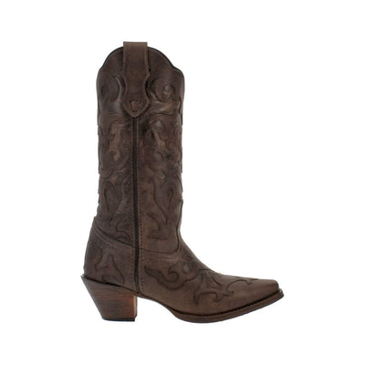 Laredo Colbie Chocolate Western Women's Boots Brown Leather Size 9.5