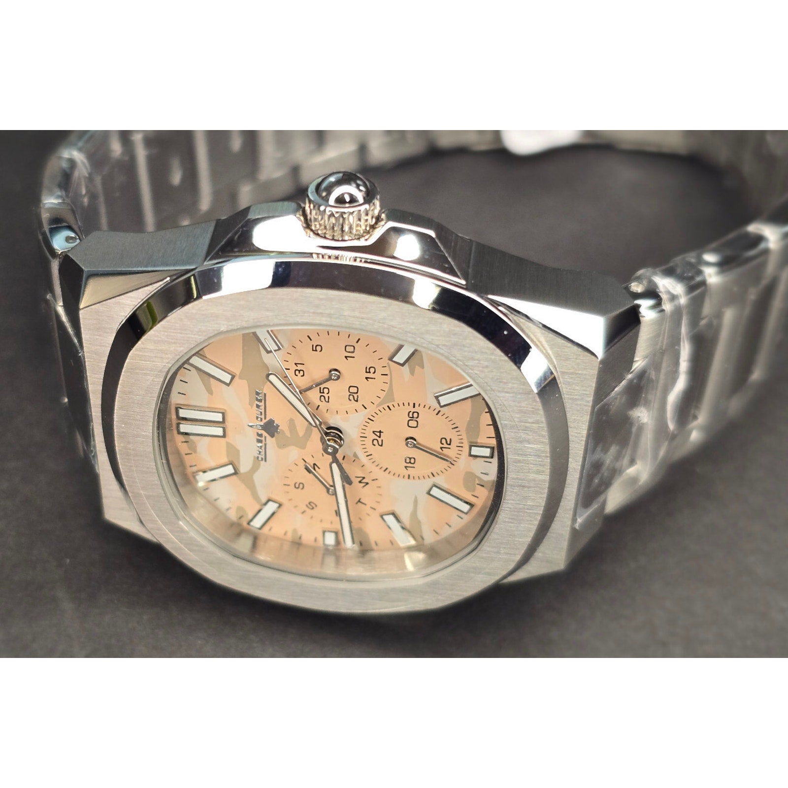 Chase Durer 41 mm Steel Tone Chronograph Mens Watch Stainless steel CHASE-DURER