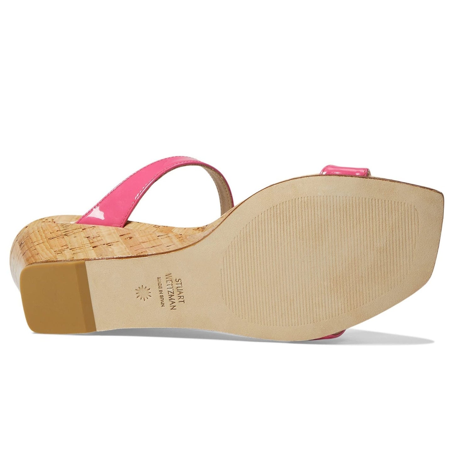 STUART WEITZMAN Aleena 50 Wedge Sandal Womens 8 B Hot Pink Slide Cork