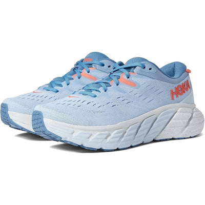 Hoka One Gaviota 4 Womens Running Shoes Size 6.5 Wide Blue Fog Plein Air
