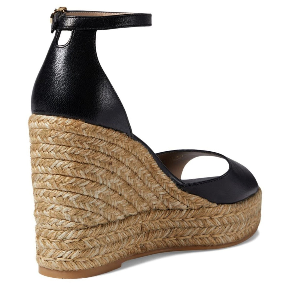 Stuart Weitzman Espadrilles Nudistcurve Wedge Women Sandal Tan Leather Shoes 8.5