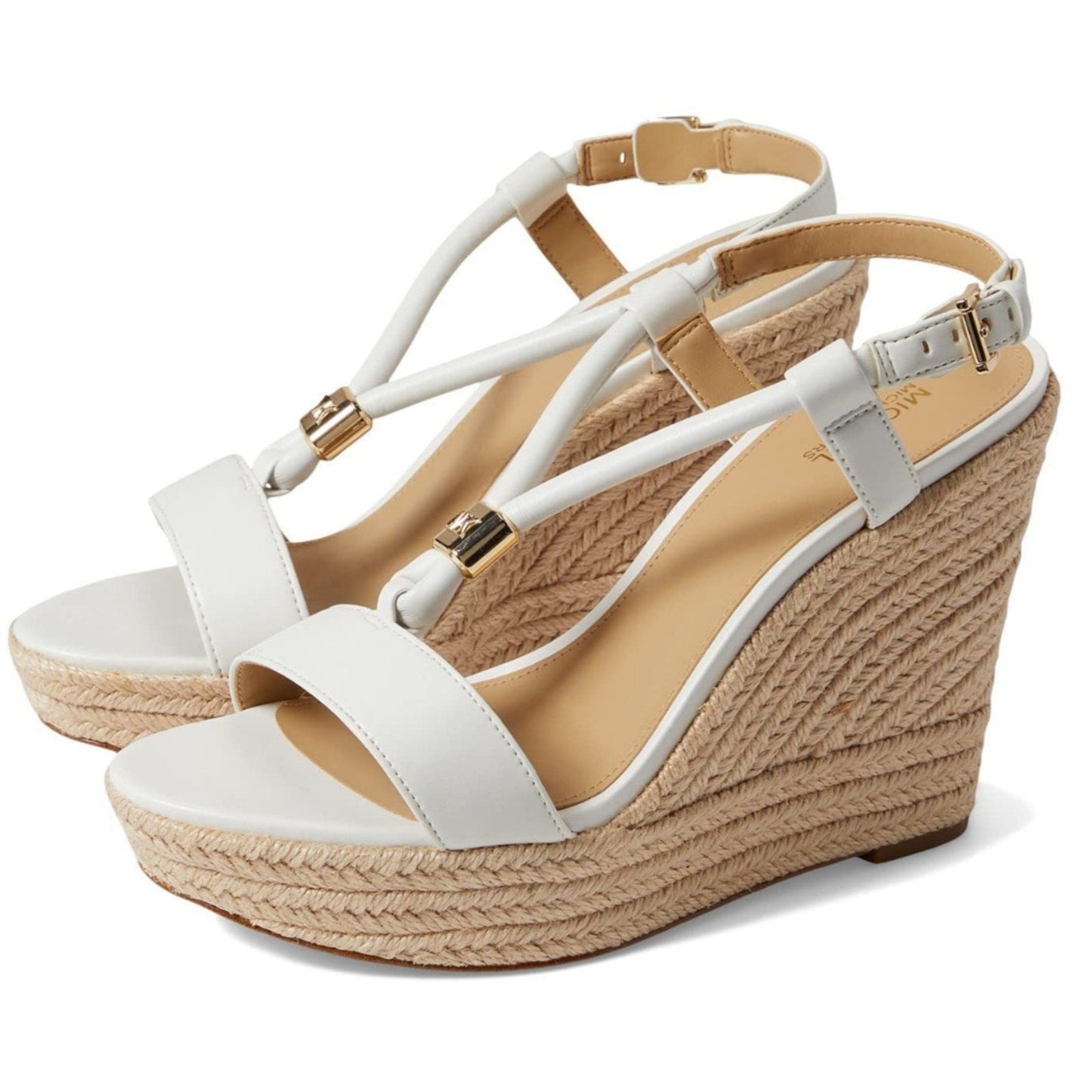 MICHAEL MICHAEL KORS Women's Annie Wedge Sandals Optic White Size 8.5 Michael Kors