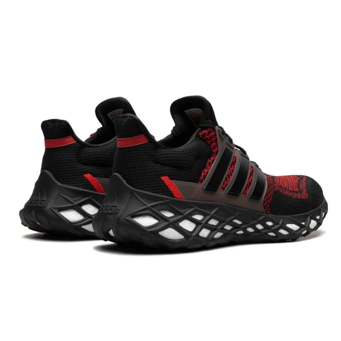 Adidas Ultraboost Web Alphaskin Black/Black/Vivid Red Men's 8 , Women's 9 M