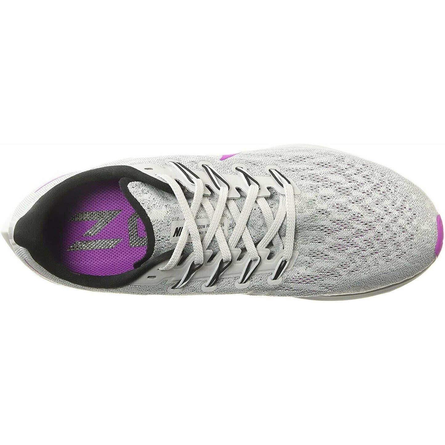 Nike Men Air Zoom Pegasus 36 Running Shoes Pure Platinum/Hyper Violet Men 10 US