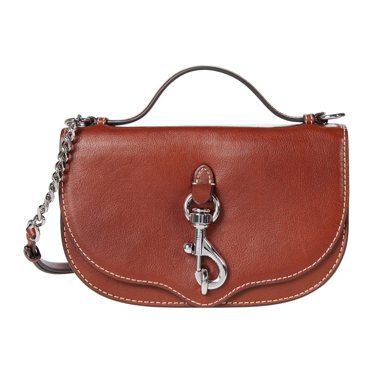 New! Rebecca Minkoff Megan half-moon crossbody bag Brown calf leather