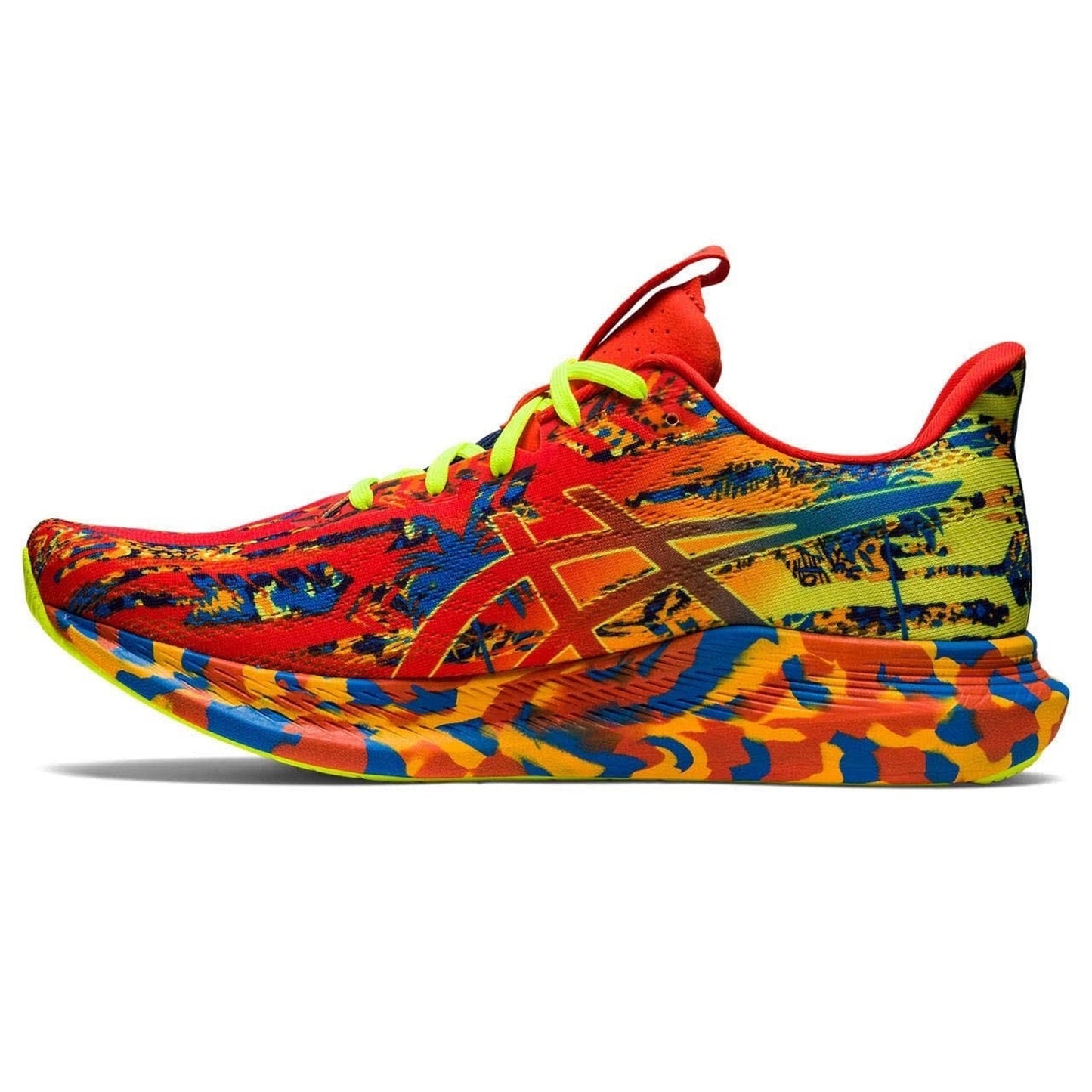 ASICS Noosa TRI 14 Men's Running Shoes Cherry Tomato Safety Yellow Size 9.5 M