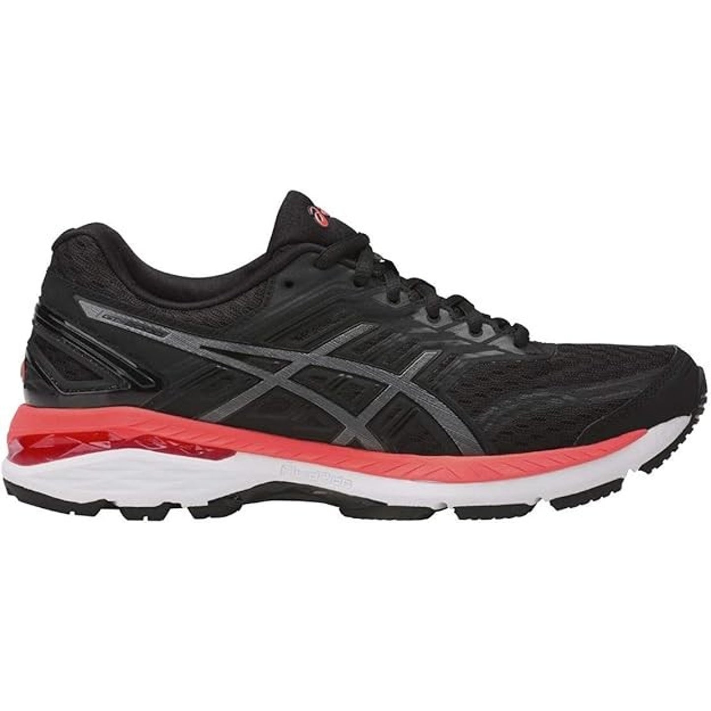 ASICS GT-2000 5 Womens Running Walking Shoes 8 Black/carbon/flash coral T757N