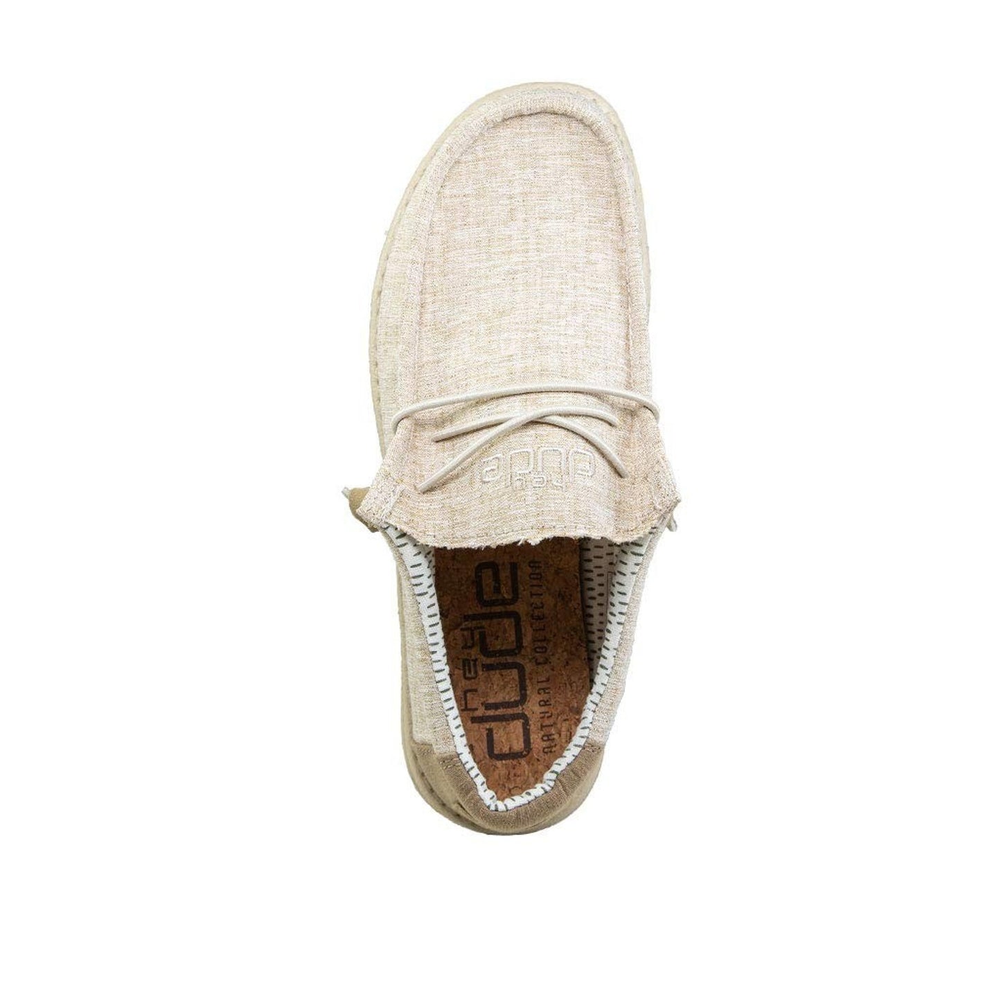 HEYDUDE Wally Chambray Men’s Slip-On Lightweight Loafers shoes Beige Size 11