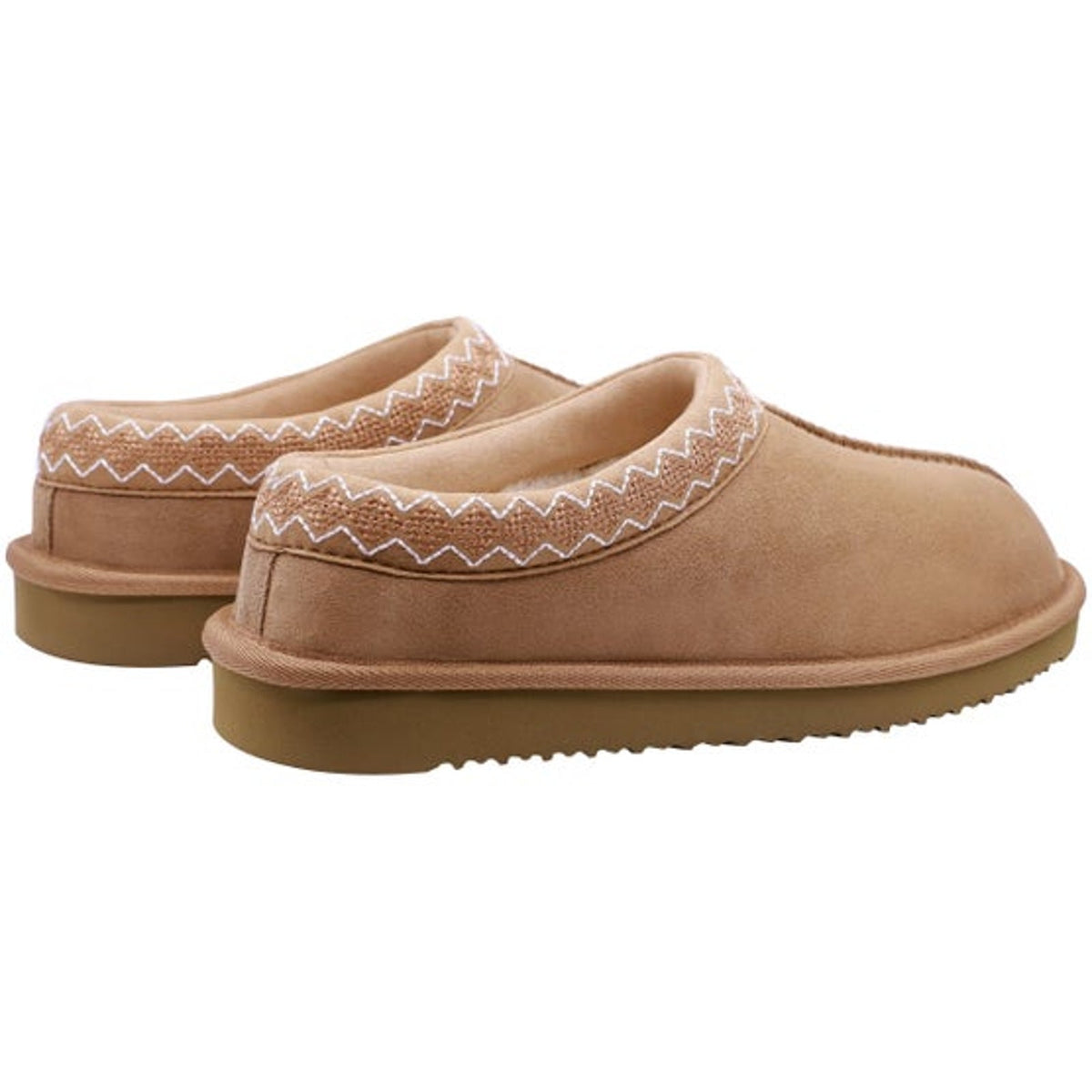 Kirkland Signature Unisex Genuine Shearling Slipper Cozy Tan Brown US W7 M6