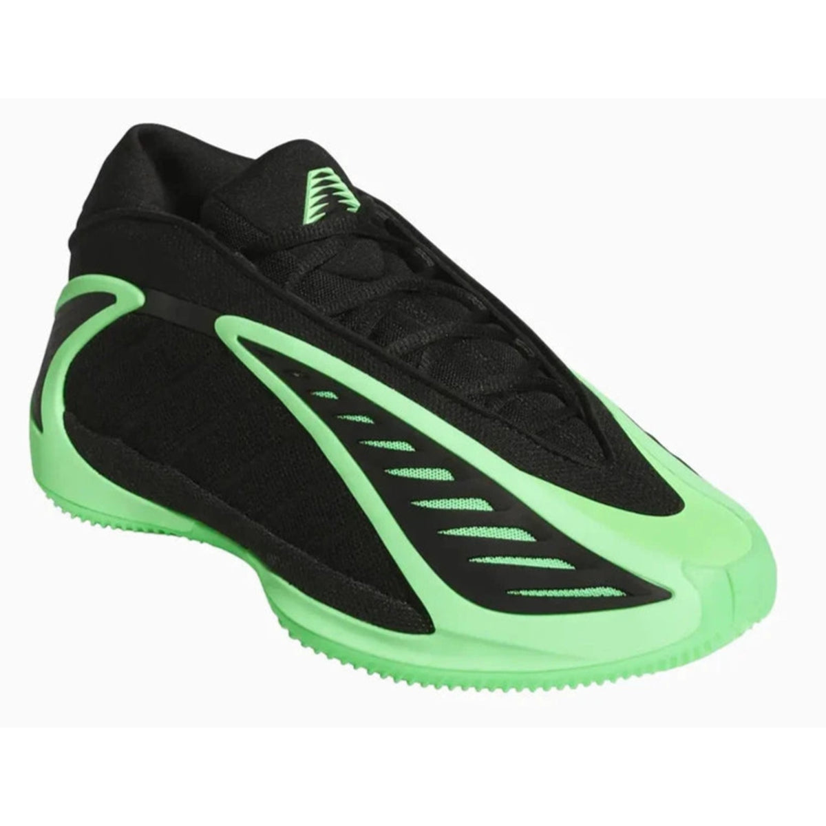 Adidas AE Anthony Edwards 2 Big Kid Black Lime Burst Basketball Shoes 7M / 8.5W