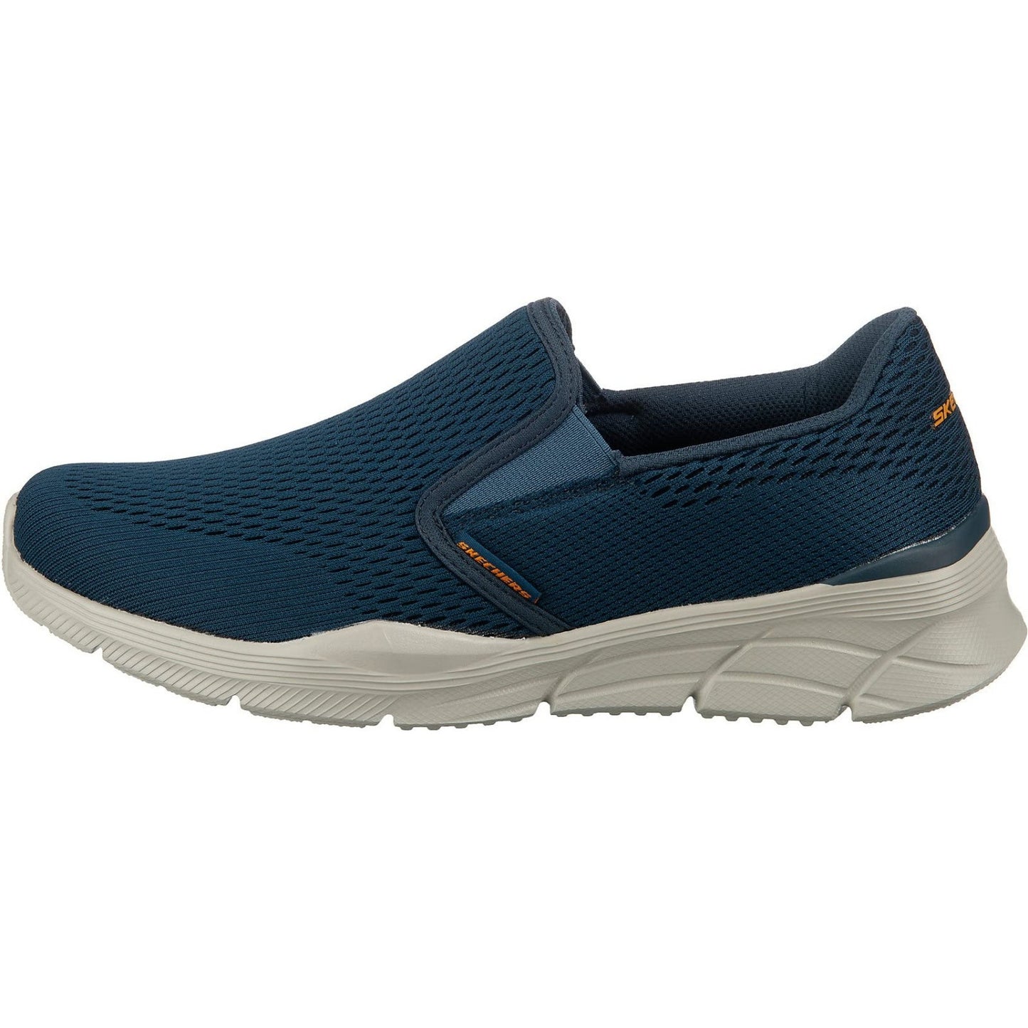 Skechers Mens Slip-on Comfort Loafer, Navy/Orange, 9.5 US