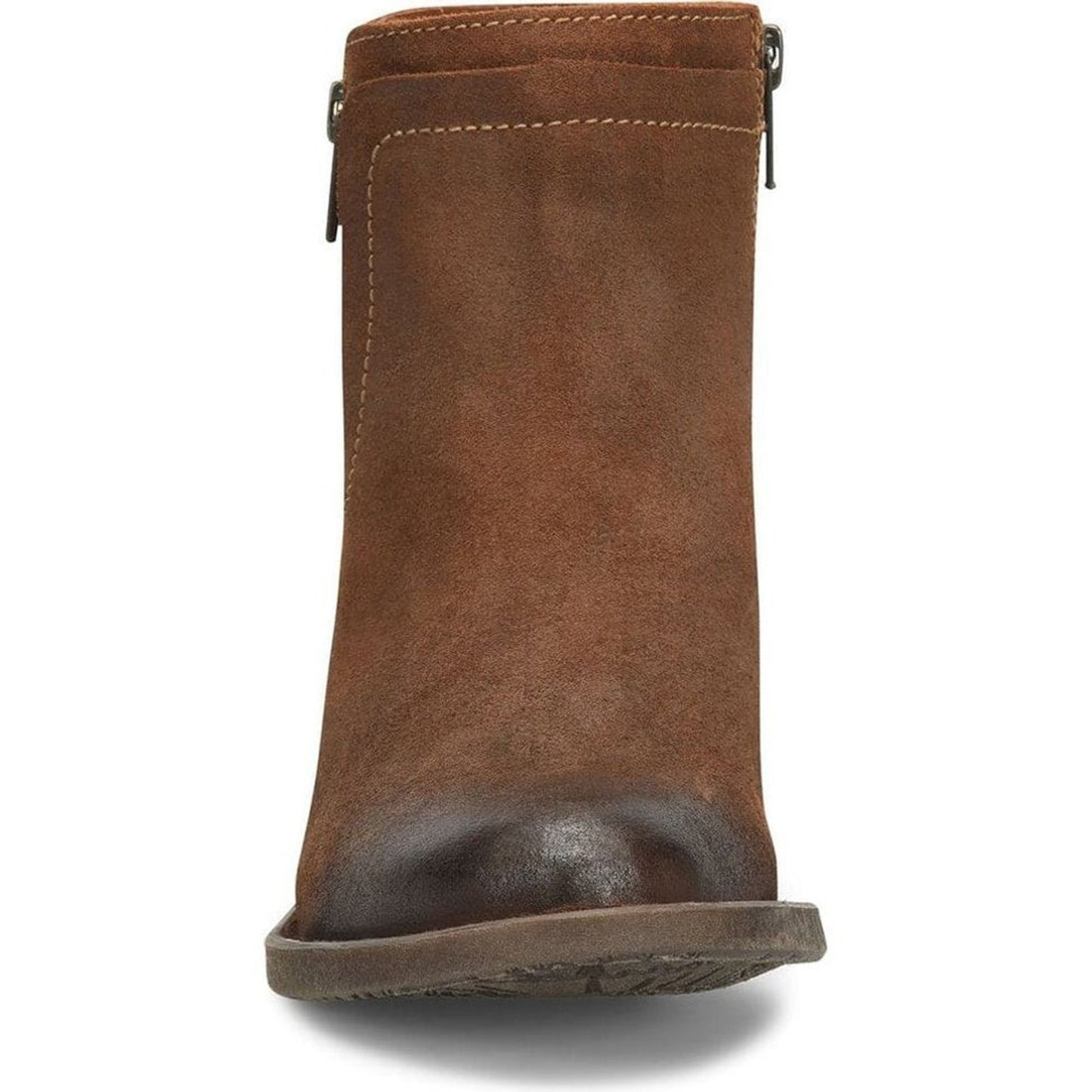BORN Alana Rustic Distressed Suede Ankle Western Booties Brown Boots Women 6.5 M