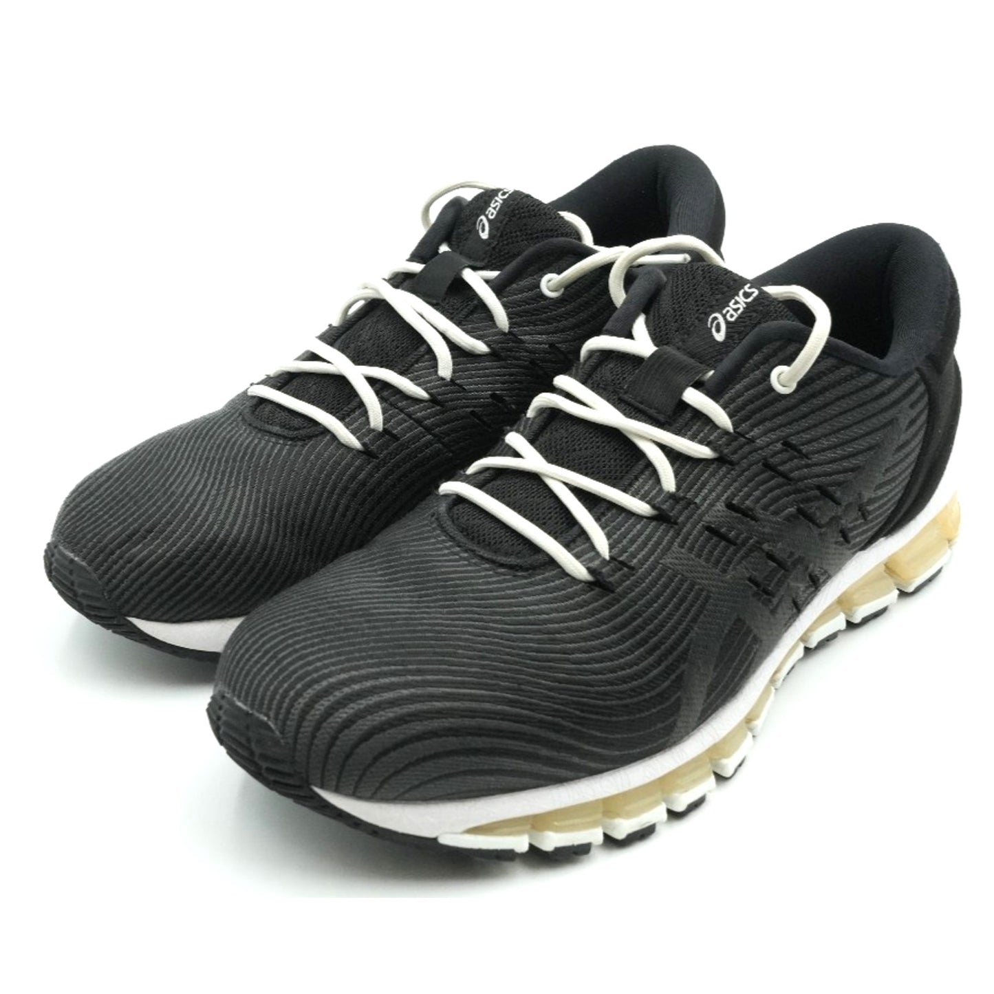 Asics Gel-Quantum 360 4 Women's Running Shoes Black White Gold 1021A028 Size 9.5
