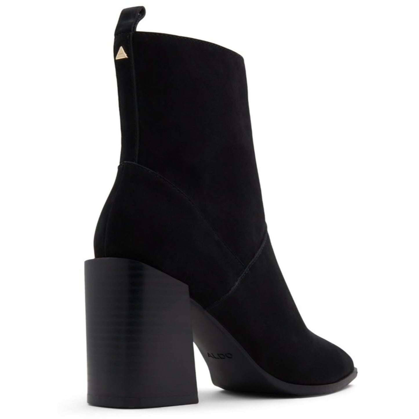 Aldo Bethanny Women Ankle Boots, Pointed Toe Block Heel Black Seuede Size 9 M