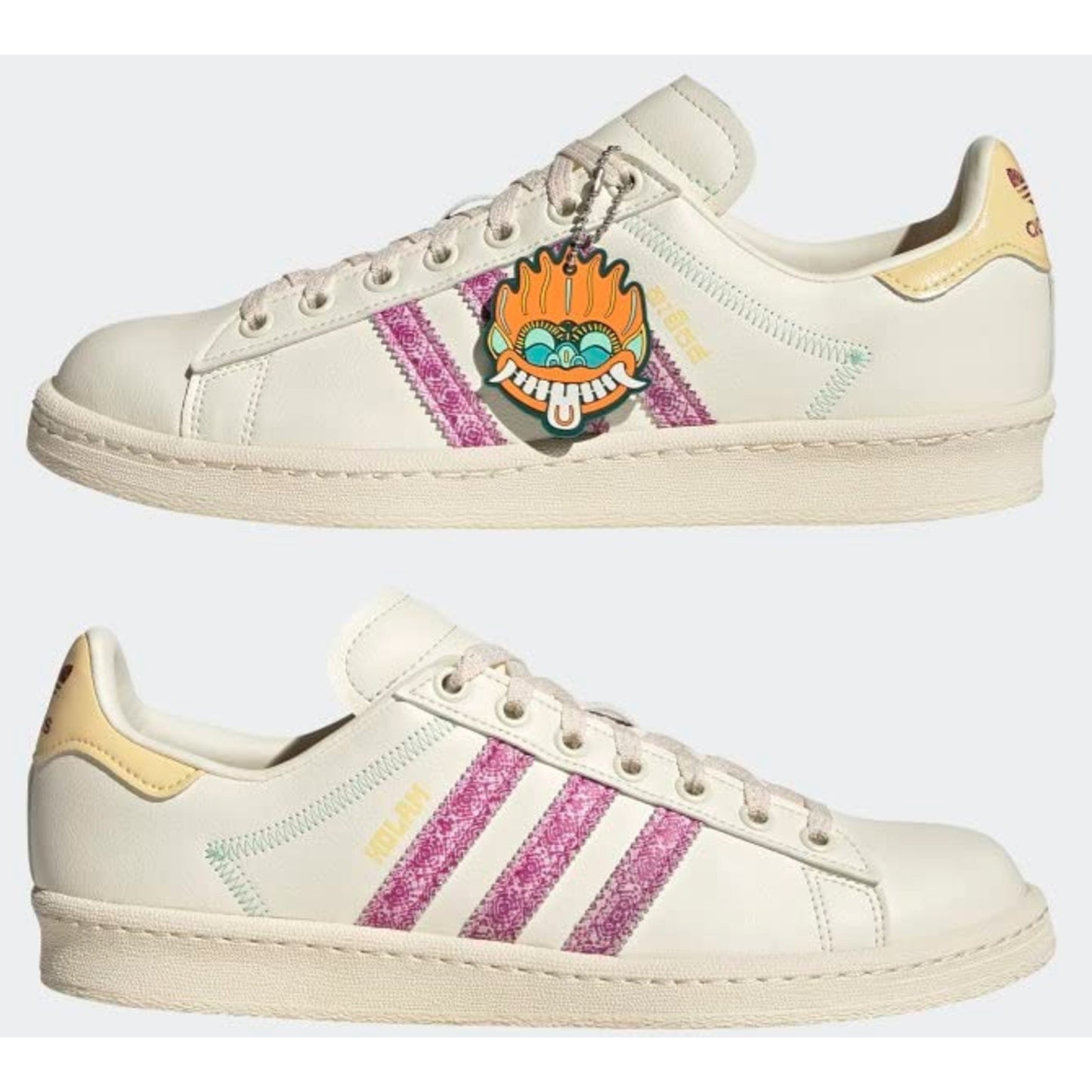 Adidas Campus Kolam ADILICIOUS CITY Cream White Pink Stripes Men’s 10-Women’s 11