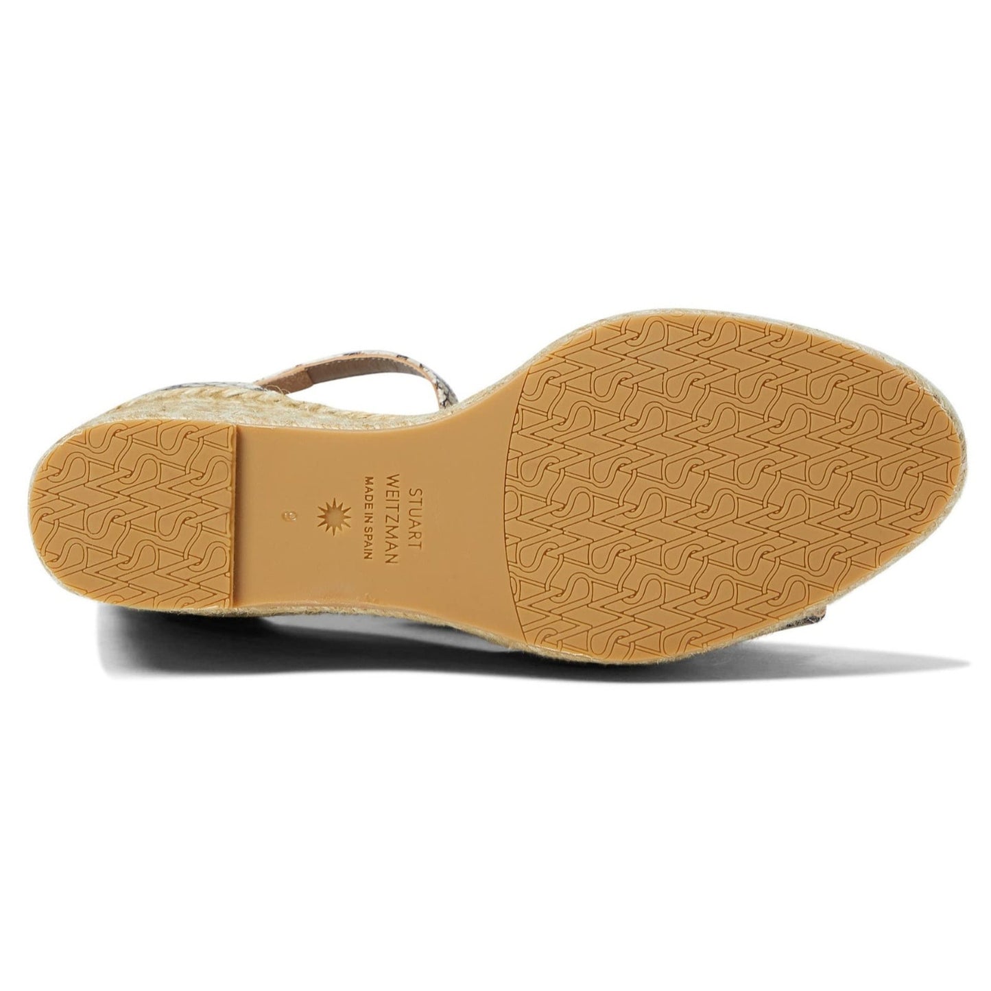 Stuart Weitzman Nudistcurve Espadrille Wedge Cream/Oat 9 B