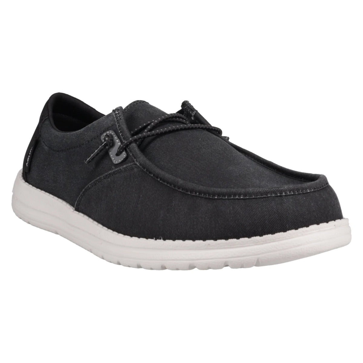 Hurley Mens Shoes Black Casual Loafer Boat Memory Foam Slip-On Moccasins 10.5 M