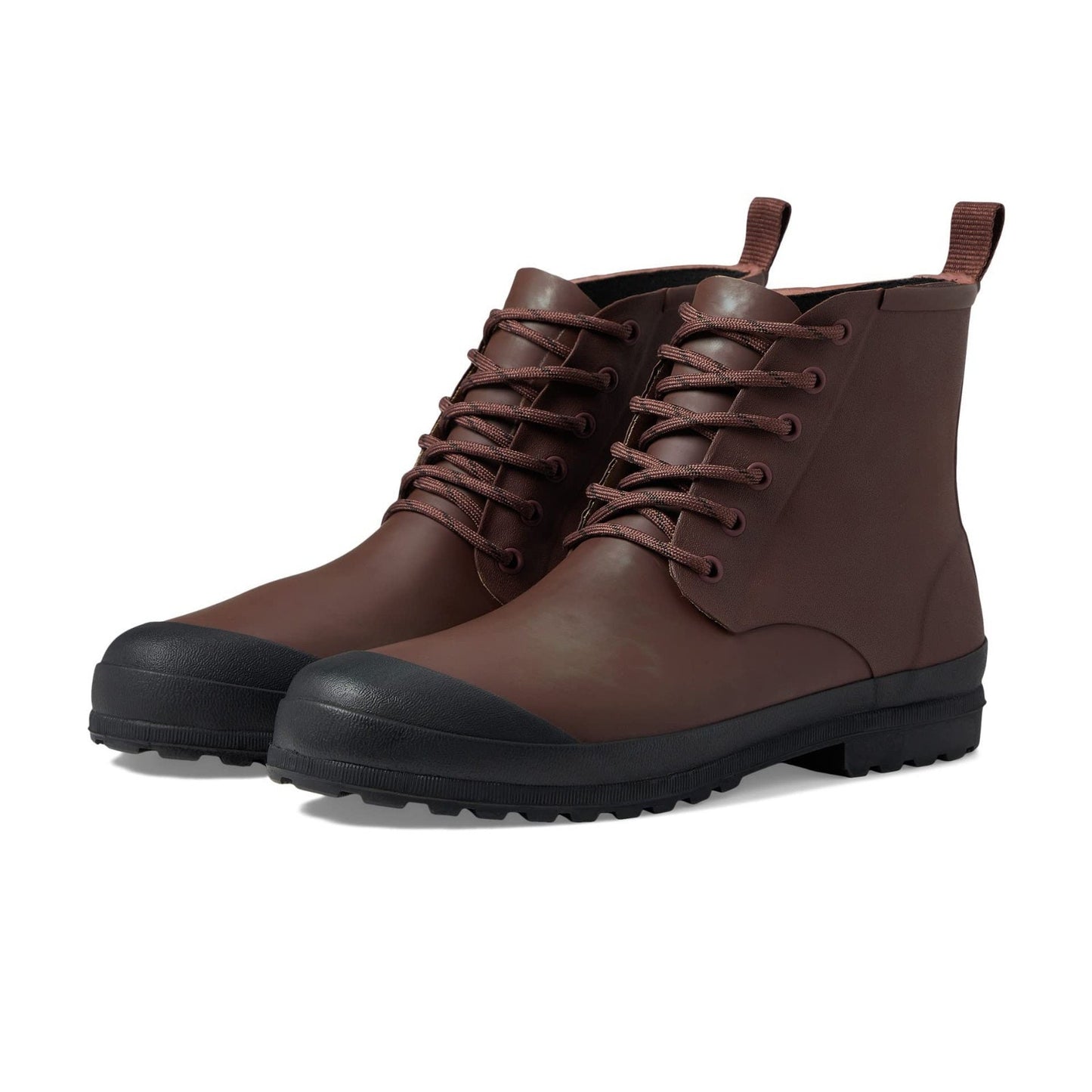 MADEWELL Women's The Lace-Up Lugsole Rain Boot s Dark Cabernet MA442 Shoes 9