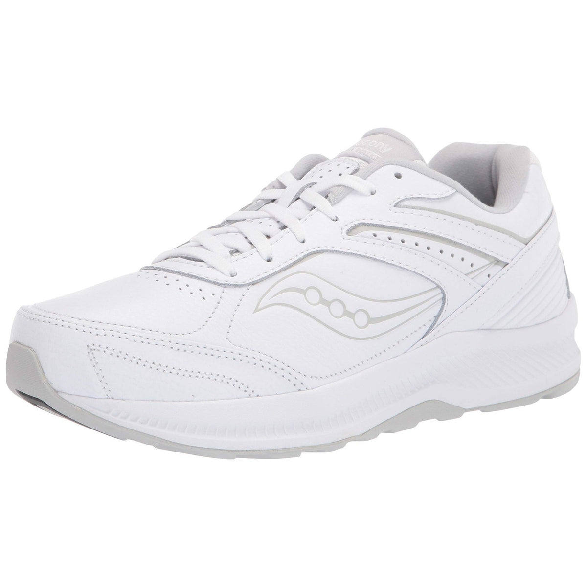 Saucony Echelon Walker 3 Men's Running Shoes Lace-up White Leather Size 8 M