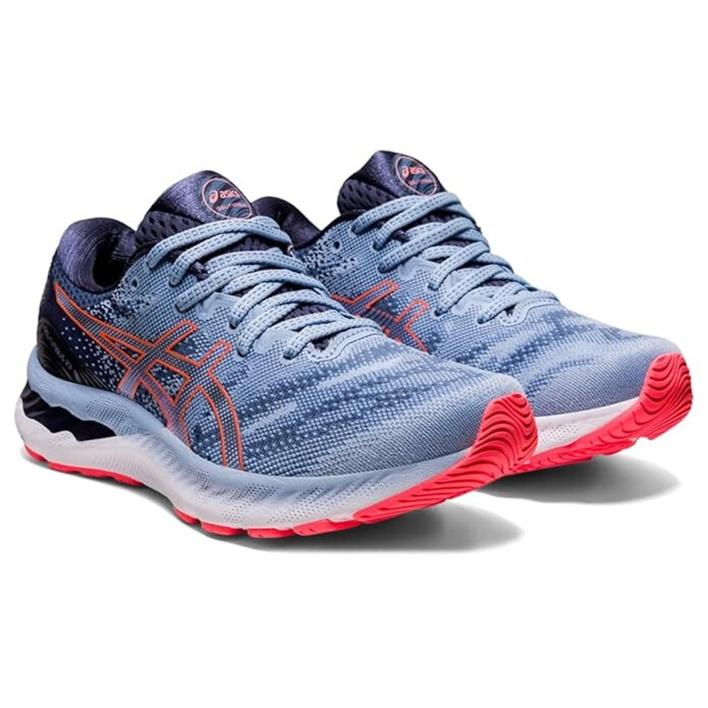 ASICS Women's Gel-Nimbus 23 Running Shoes Mist/Blazing Coral, Size 12.5 M