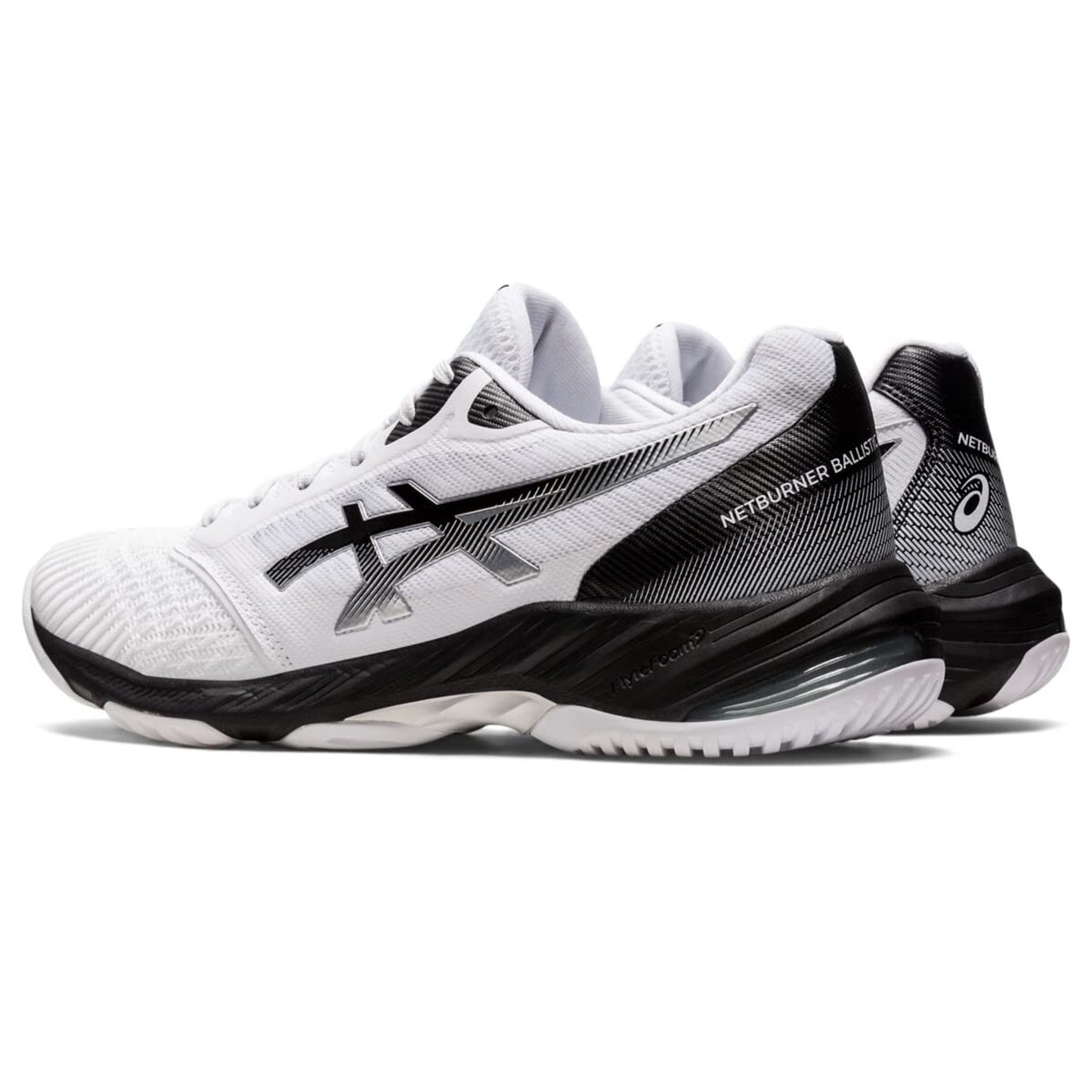 ASICS Men's Netburner Ballistic FlyteFoam 3 Volleyball Shoes, 13 US, White/Black