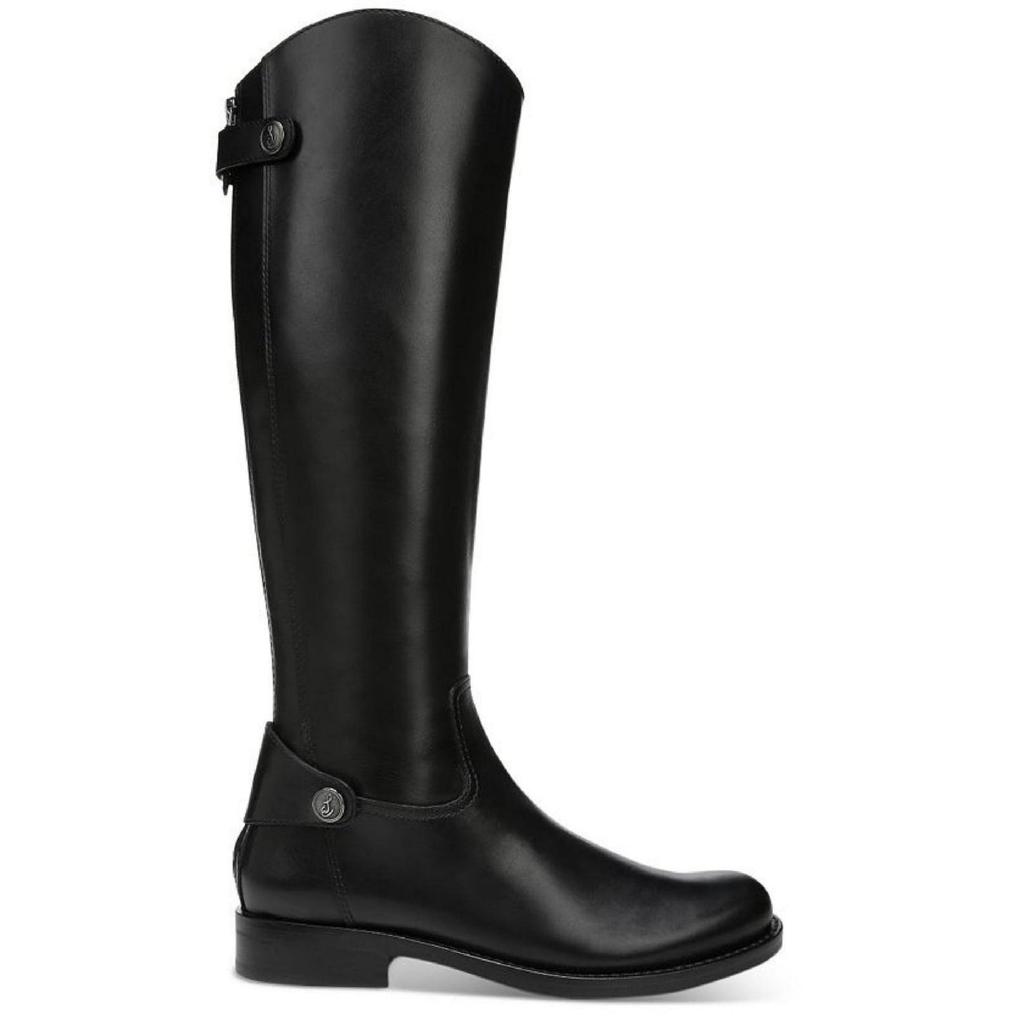 NEW Sam Edelman Mikala 9 M Black Leather Riding Knee High Boots Wide Calf Zip