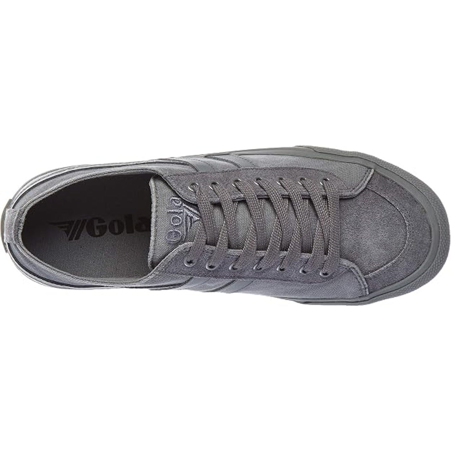 Gola Quota II Grey Canvas &Suede Retro Style Men's Trainers Sneakers Sz 9
