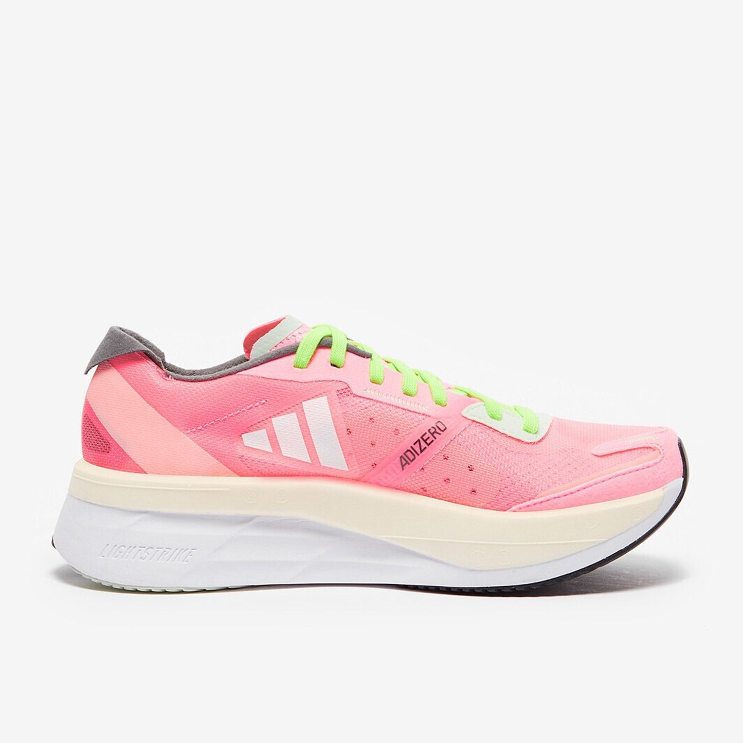 adidas Adizero Boston 11 Womens Running shoes Beam Pink/White/Beam Green 8 B