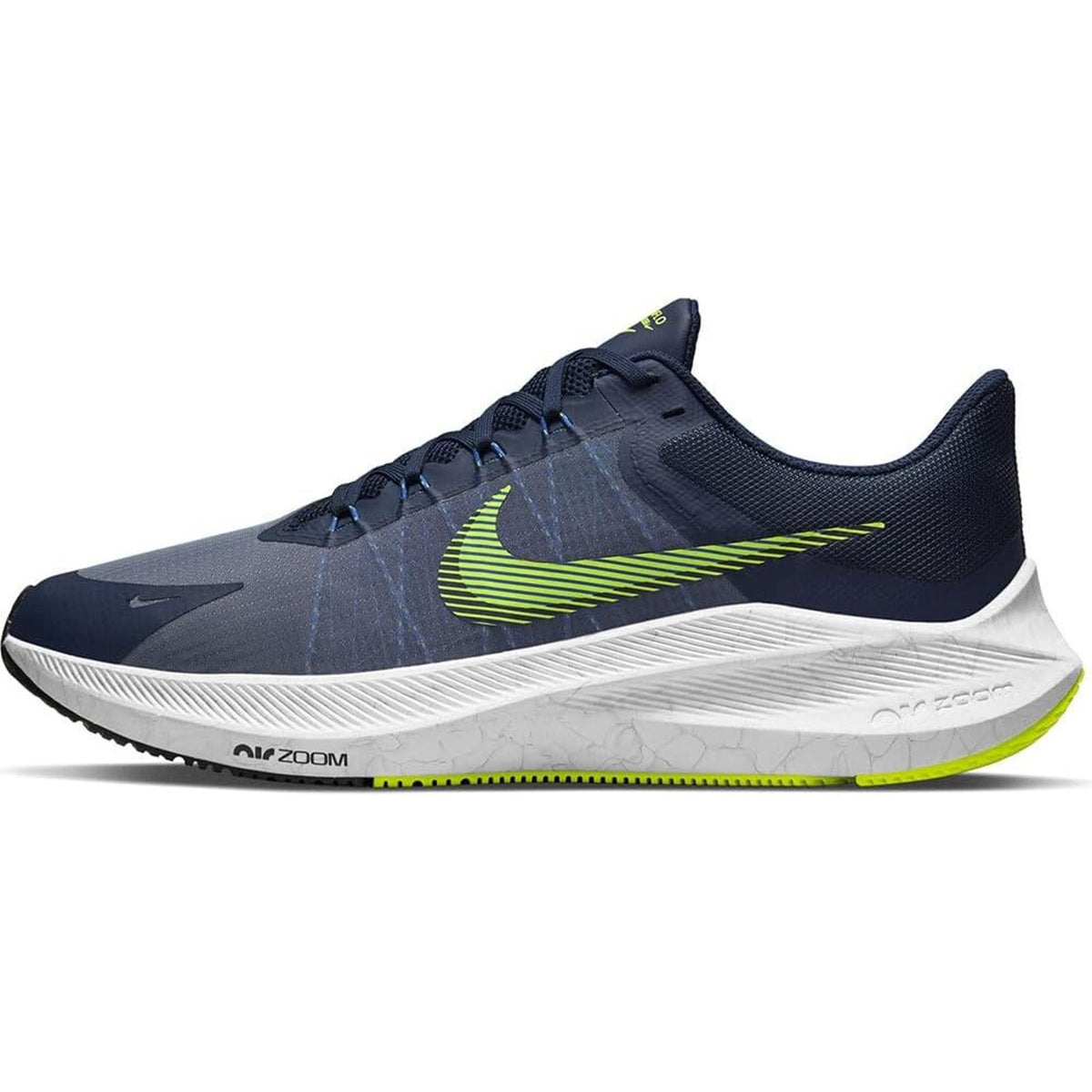 Nike Zoom Winflo 8 Men's running shoes Midnight Navy Volt White size 9