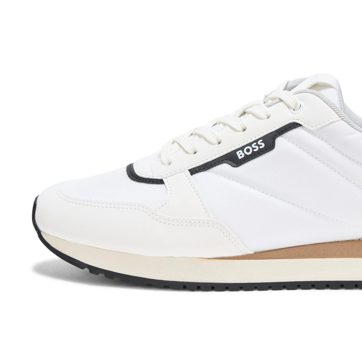BOSS Kai Retro Low Profile Men's Sneakers Casual Shoes White Mixed Material 8