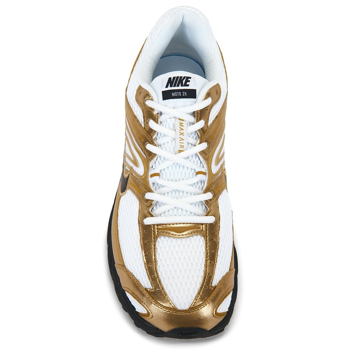 Nike Air Max Moto 2K Men's 13 M Basketball Shoes White & Black Metallic Gold
