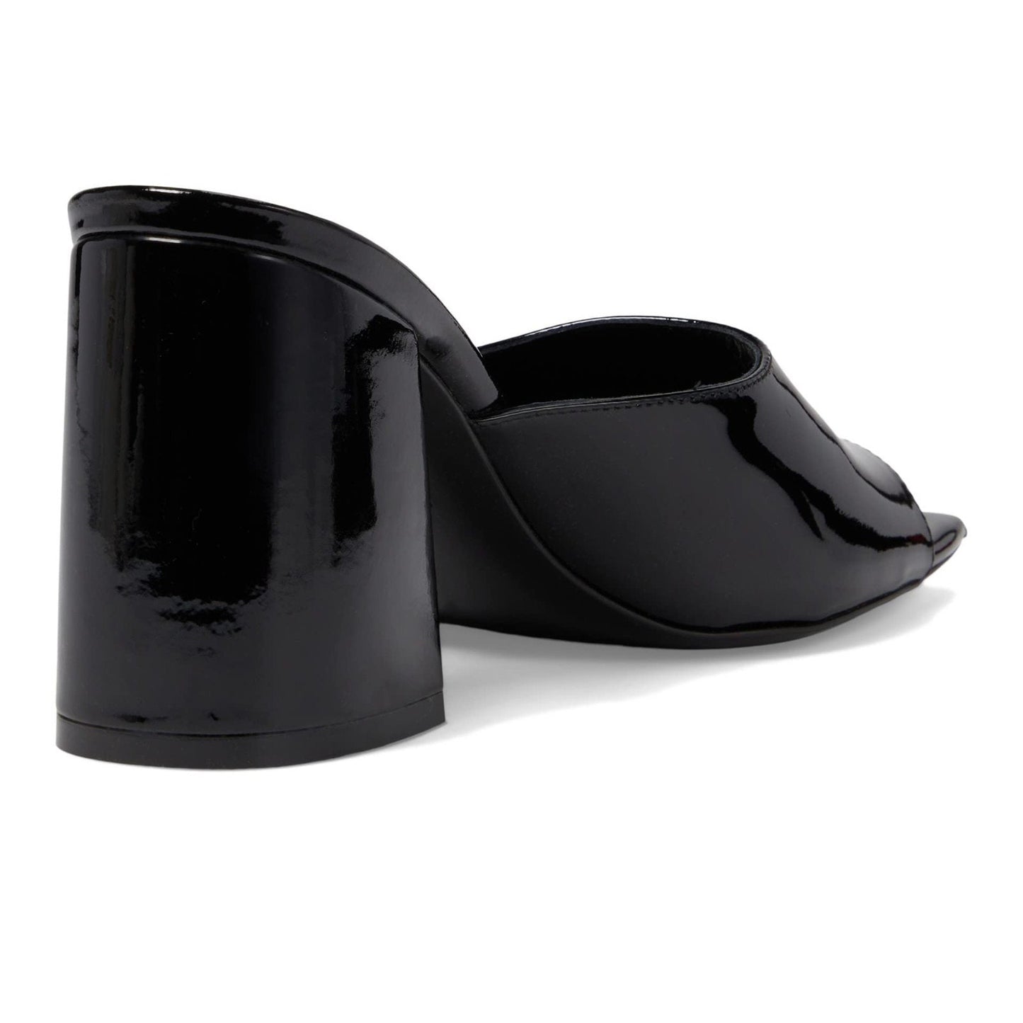 Stuart Weitzman Tia 85 Flare lock Slide Women’s Sandals Black Leather Size 9 B