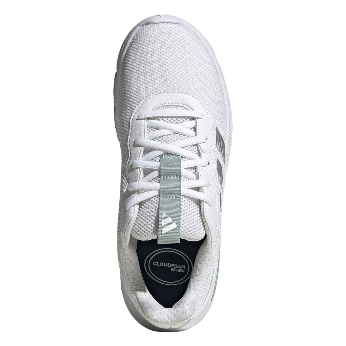 adidas Cloudfoam Flex Laces Women’s Everyday Wear Walking Shoe White 9 Wide Fit