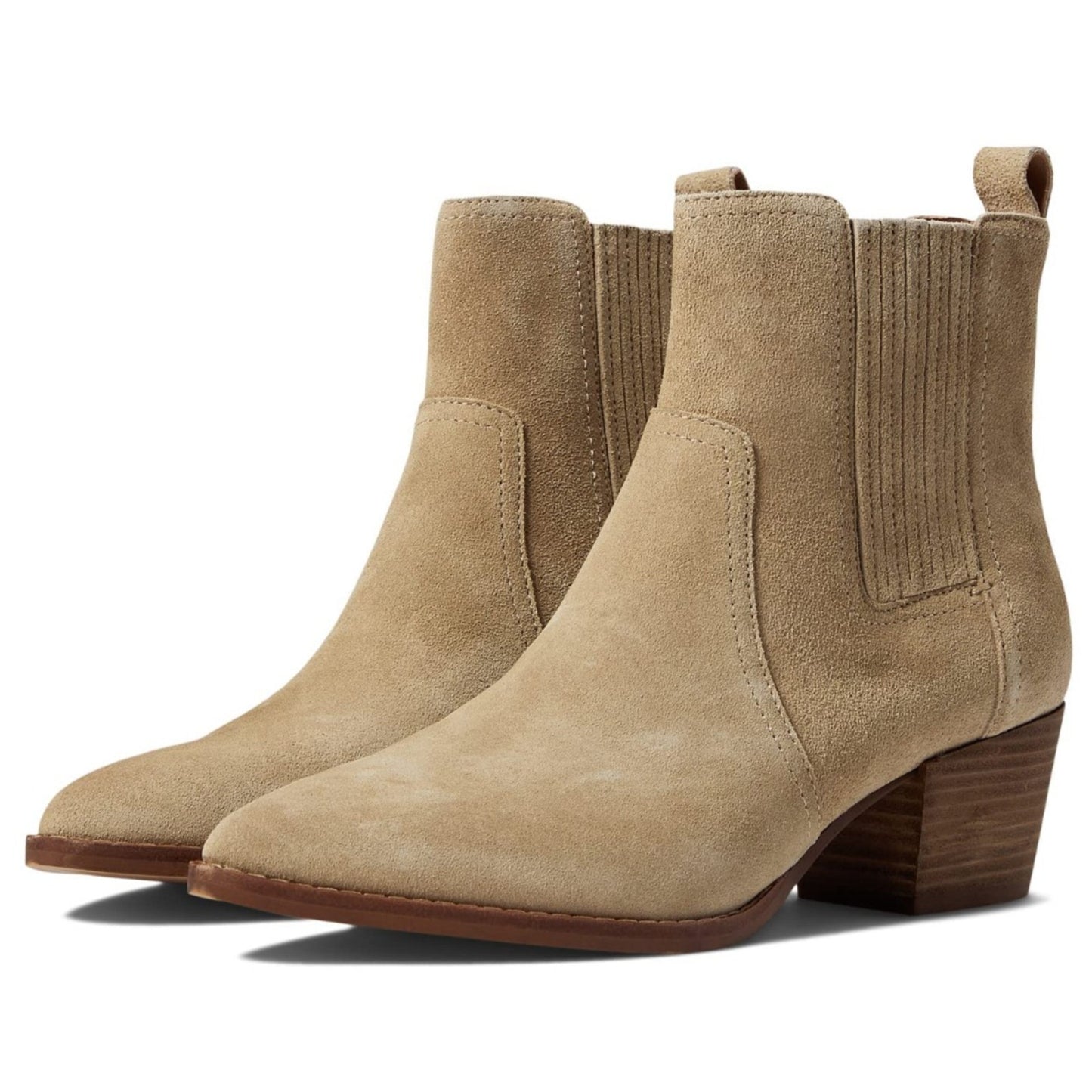 Madewell Western Chelsea Boot in Oiled Suede Walnut Shell Beige Size 7 M