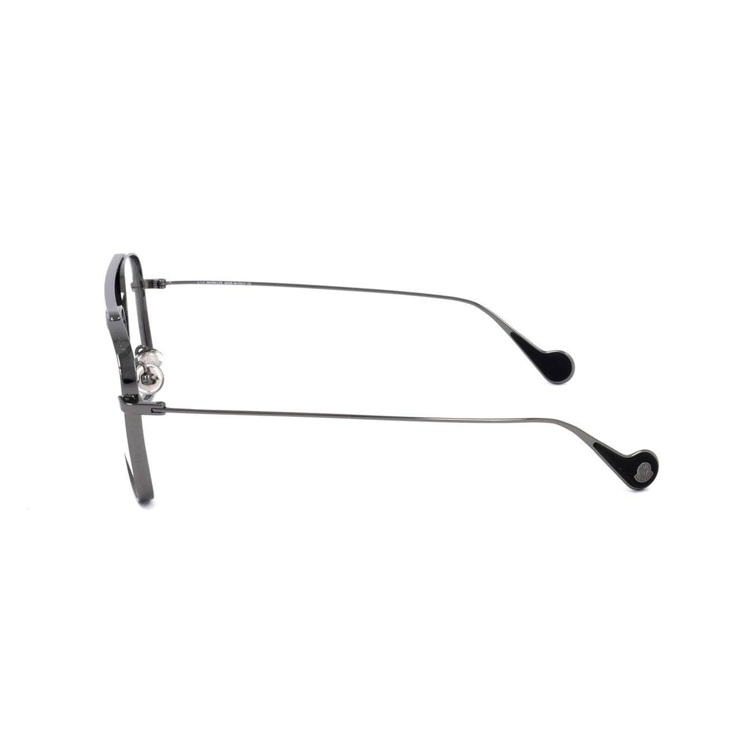 Moncler ML5083 008 Gunmetal Silver Aviator Men Eyeglasses Metal Frame 55-15-150 Moncler