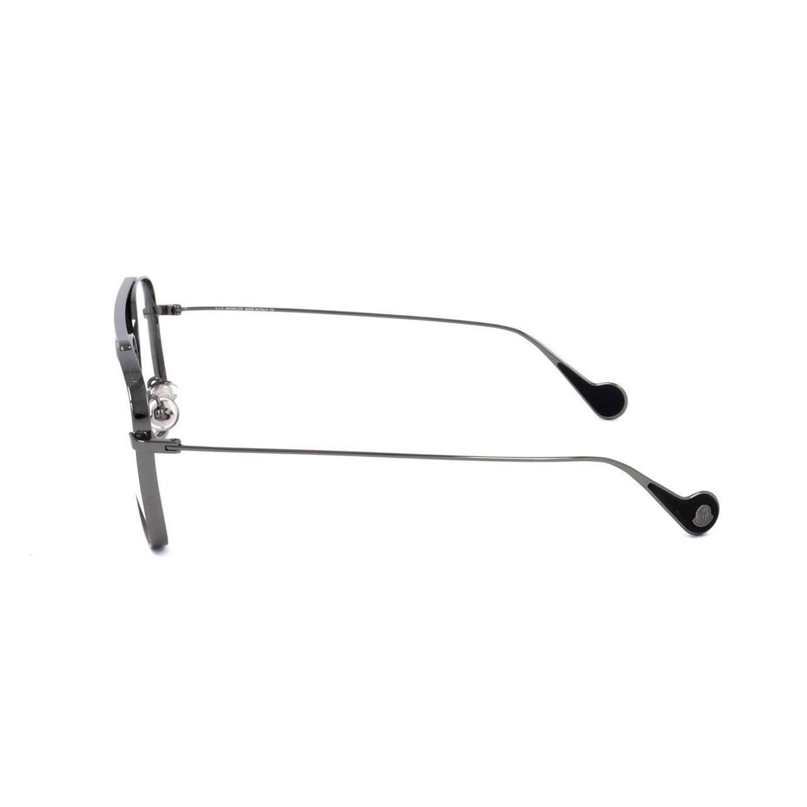 Moncler ML5083 008 Gunmetal Silver Aviator Men Eyeglasses Metal Frame 55-15-150 Moncler