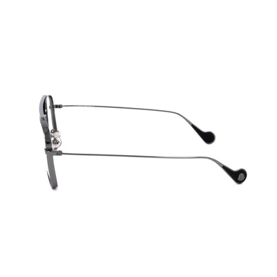 Moncler ML5083 008 Gunmetal Silver Aviator Men Eyeglasses Metal Frame 55-15-150 Moncler
