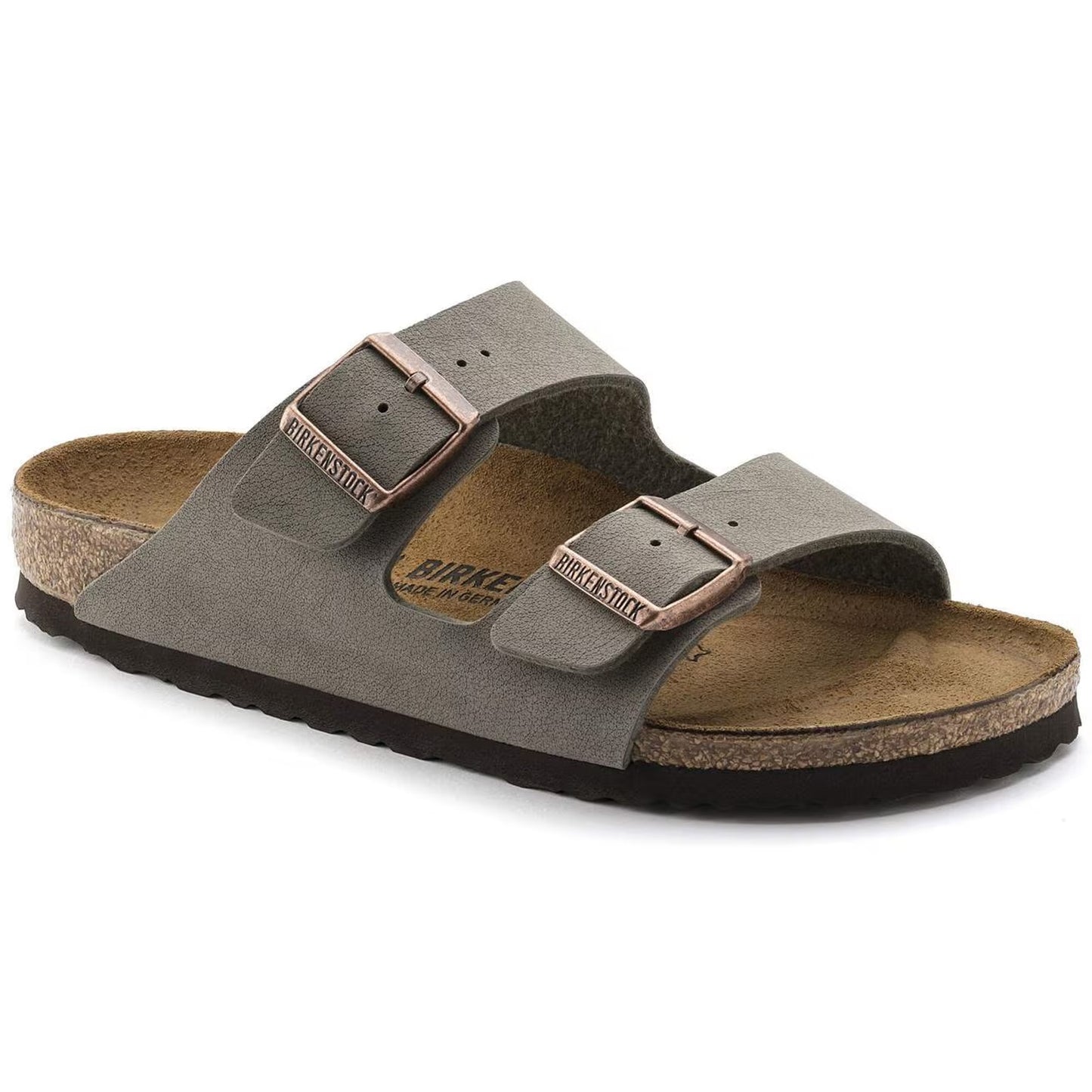 Birkenstock Arizona Birkibuc Leather Suede Footbed Sandals Mocha Men 8 Women 11