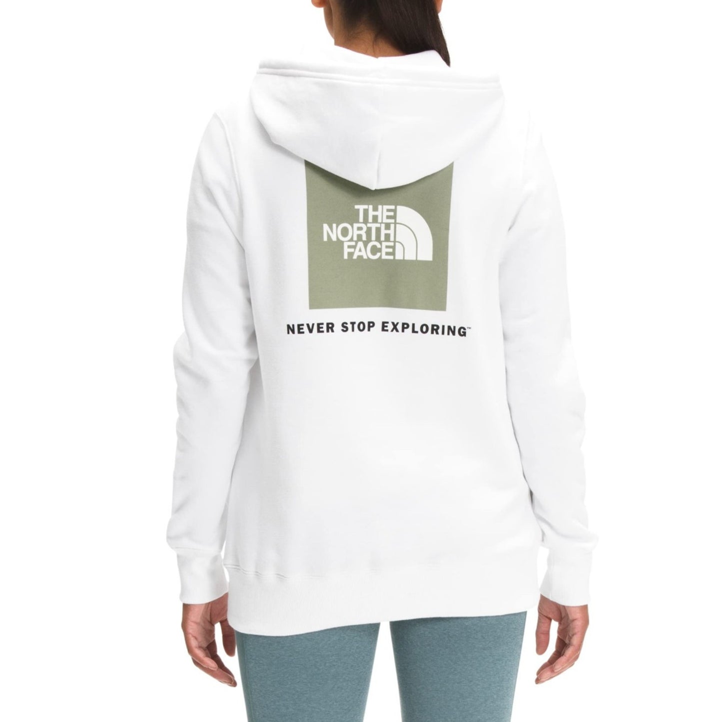 The North Face Women's Box NSE Pullover Hoodie TNF White/Tea Green Large NWT