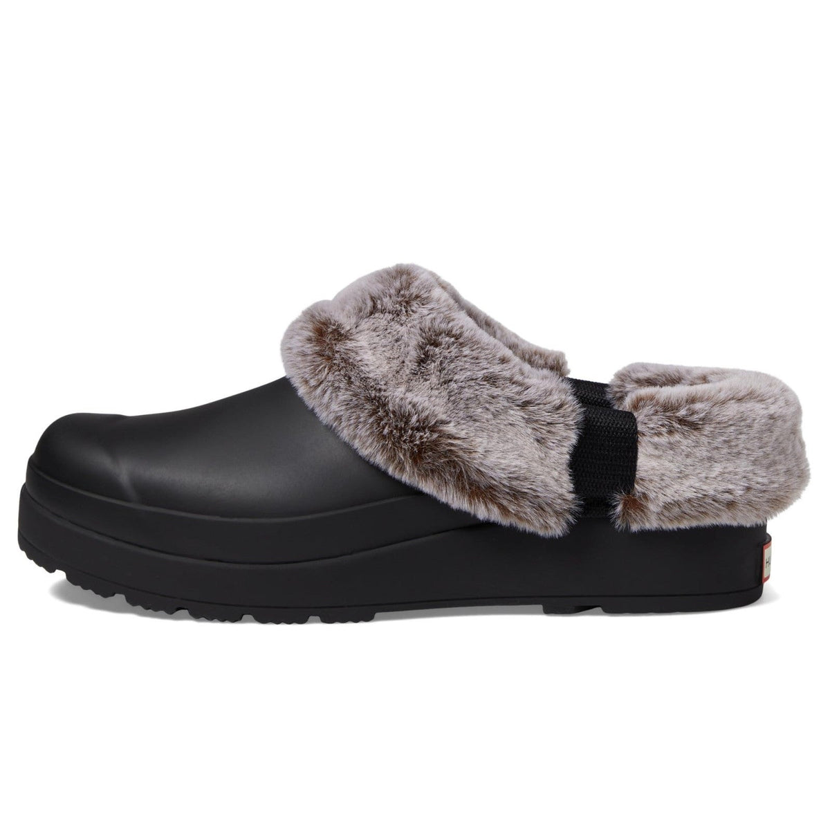 Hunter Play Faux Fur Women’s Clogs Slides Black US 9