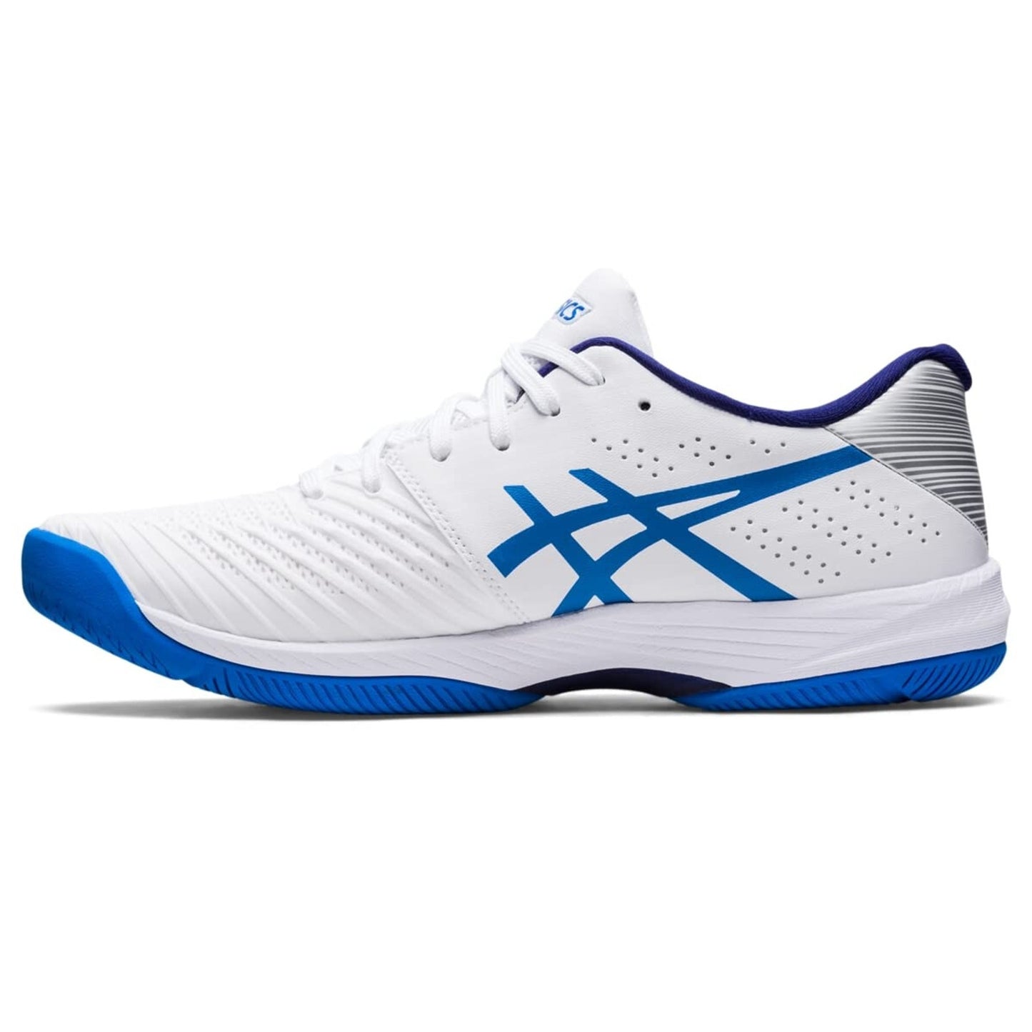 ASICS Men's Solution Swift FF White/Electric Blue Tennis Shoes Size 11.5 M