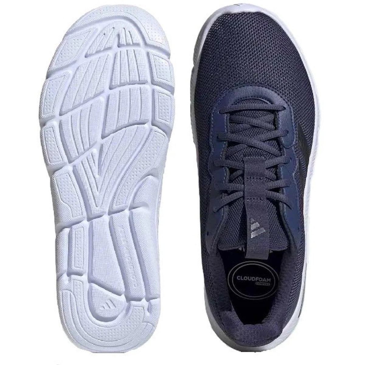 adidas Cloudfoam Flex Laces Men’s Everyday Wear Walking Shoes Navy 9 Wide Fit