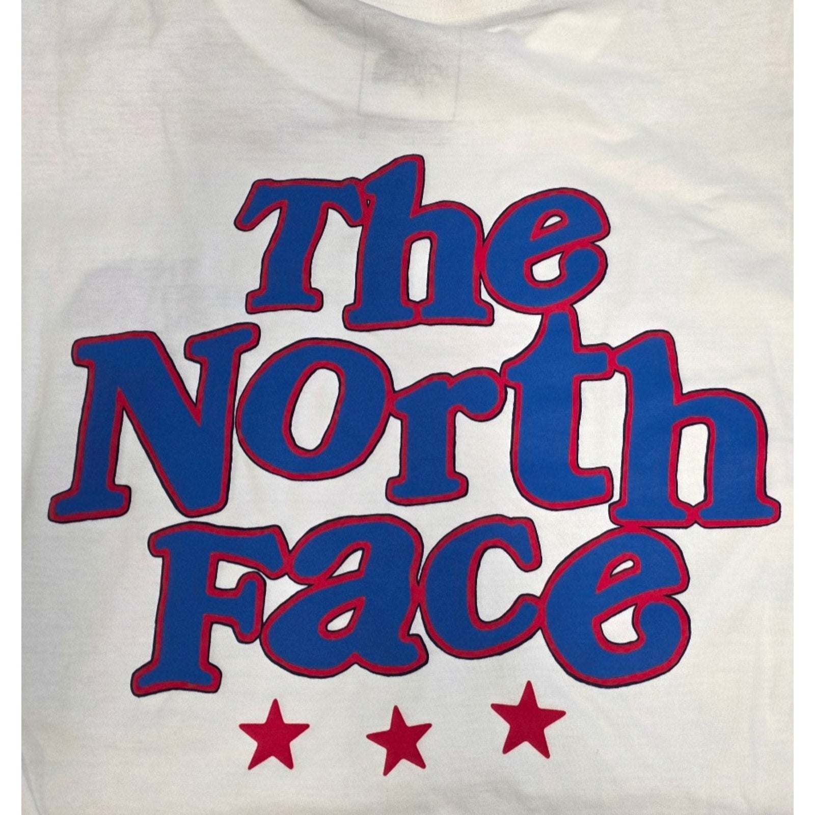The North Face Crew Neck White USA T-Shirt Never Stop Exploring Womens Large The North Face