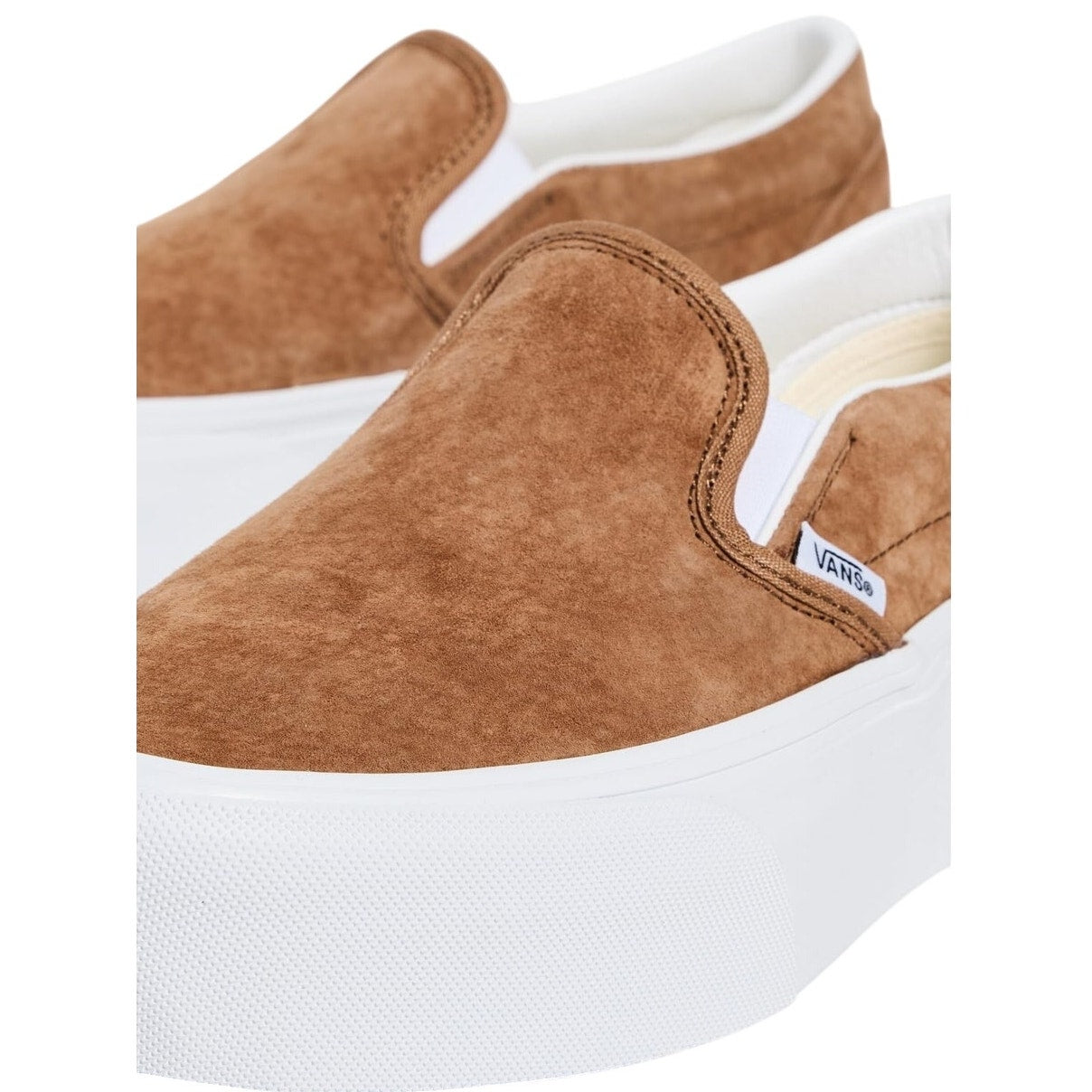 Vans Classic Slip-On Stackform Sneakers Nubuck Chimpmunk Men's 7.5 / Women's 9