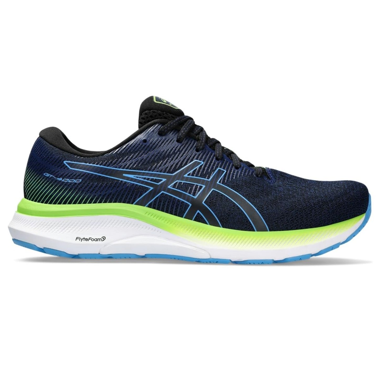 ASICS Men's GT-4000 3 Running Shoes, Black/Waterscape 9 M